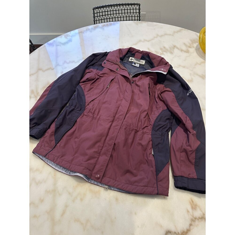 Columbia Maroon and Dark Gray Utility Jacket